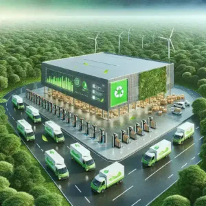 "Amazon Sustainability Hub dashboard displaying real-time carbon emissions data for Prime deliveries, showcasing the company's commitment to environmental tracking and reducing its carbon footprint."