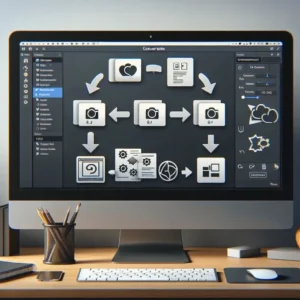 "Step-by-step process of converting HEIC images to JPG on a Mac, showcasing the conversion tool interface and user-friendly options in the ultimate guide."
