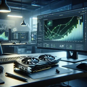 "Radeon RX 8900 XT graphic card showcased in a high-resolution gaming setup, highlighting its performance benchmarks at 4K gaming for the latest gaming technology article."